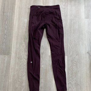 lululemon purple running tights - size 6